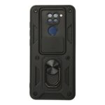 Xiaomi Redmi Note 9 Kılıf Pars Lens Yüzüklü Silikon - Siyah
