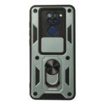 Xiaomi Redmi Note 9 Kılıf Pars Lens Yüzüklü Silikon - Yeşil