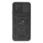 Samsung Galaxy A03 Kılıf Pars Lens Yüzüklü Silikon - Siyah