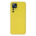 Xiaomi Mi 12t Pro Kılıf Nano İçi Kadife Silikon - Sarı
