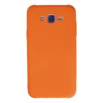 Samsung Galaxy J7 Kılıf Nano İçi Kadife Silikon - Turuncu