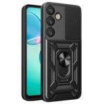 Samsung Galaxy S25 Kılıf Pars Lens Yüzüklü Silikon - Siyah