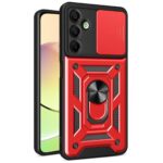 Samsung Galaxy A56 Kılıf Pars Lens Yüzüklü Silikon - Kırmızı