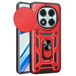 Xiaomi Redmi Note 14 Pro 4g Kılıf Pars Lens Yüzüklü Silikon - Kırmızı
