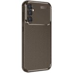 Samsung Galaxy A16 5g Kılıf Auto Focus Karbon Kapak - Kahverengi