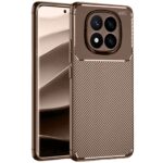 Xiaomi Redmi Note 14 Pro 5g Kılıf Auto Focus Karbon Kapak - Kahverengi