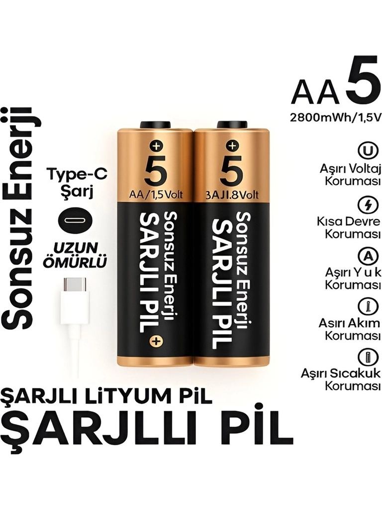 mdn-em0015k-aa5_type-c-sarjli-2800mwh-15v-sarj-edilebilir-2li-aa5-kalin-pil-lityum-iyon-batarya-187398147-sw768sh1024-1bmnl2bj Type-c Şarjlı 2800mwh 1.5v Şarj Edilebilir 2’li Aa5 Kalın Pil - Lityum Iyon Batarya - Görsel 1