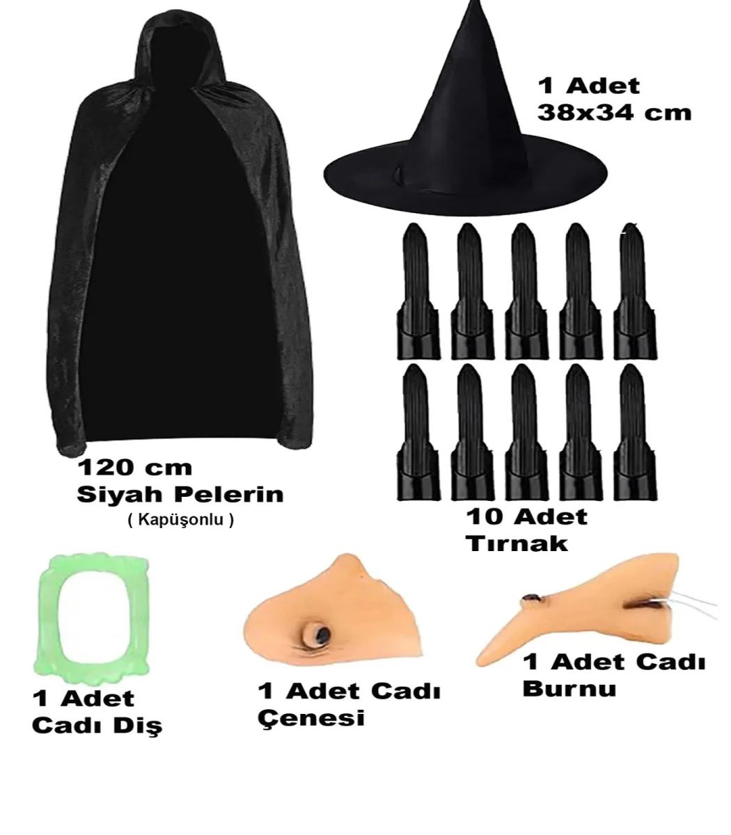 mdn-sm0010k-e235-kplr_siyah-kapusonlu-pelerin-120-cm-tirnaklar-dis-cene-burun-ve-sapka-seti-169752973-sw1400sh1600-qnzhflq3 Siyah Kapüşonlu Pelerin 120 Cm Tırnaklar Diş Çene Burun Ve Şapka Seti - Görsel 1